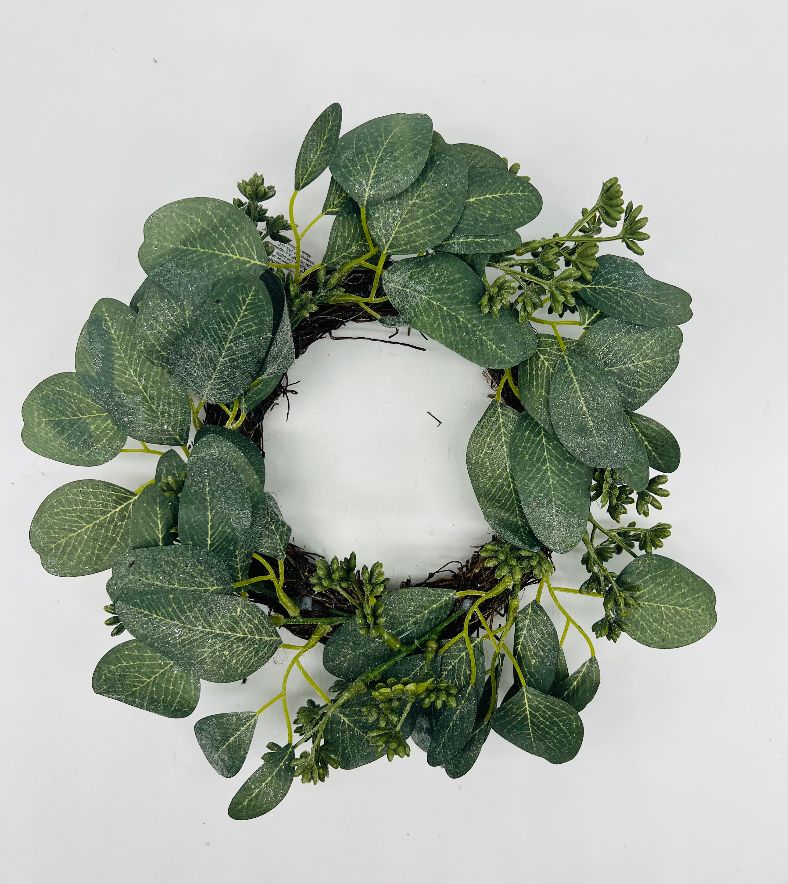 Holiday Flocked Sparkle Mini Eucalyptus Wreath 10" – DBC Home Decor