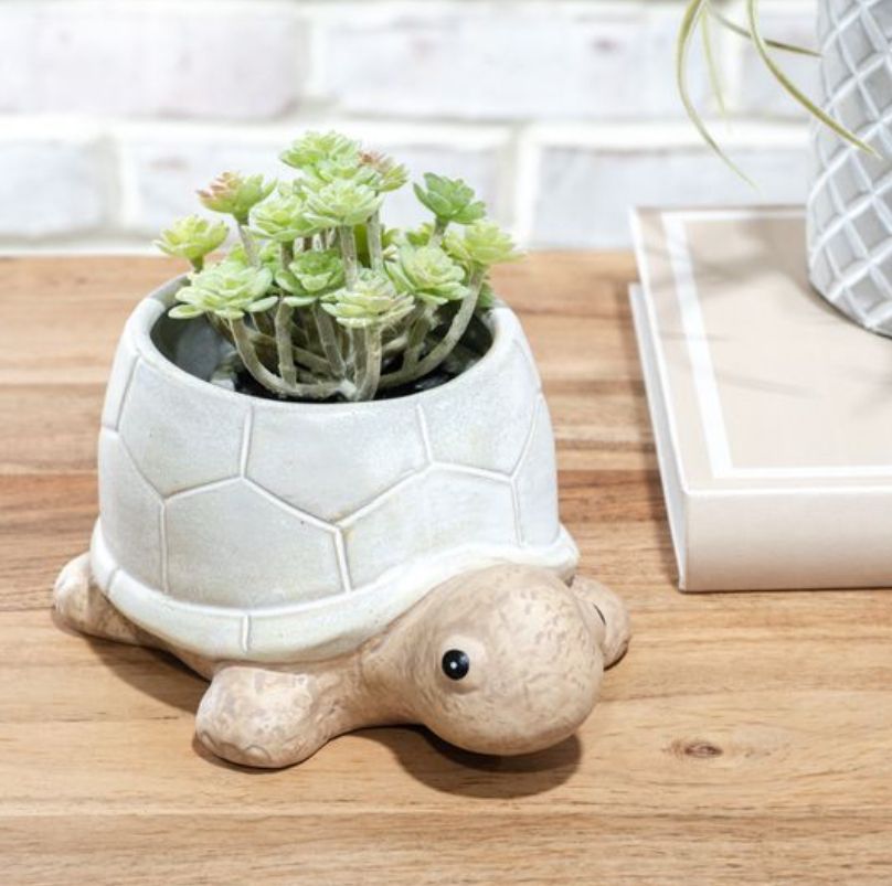 turtle plant pot Turtle Ceramic Planter 7"