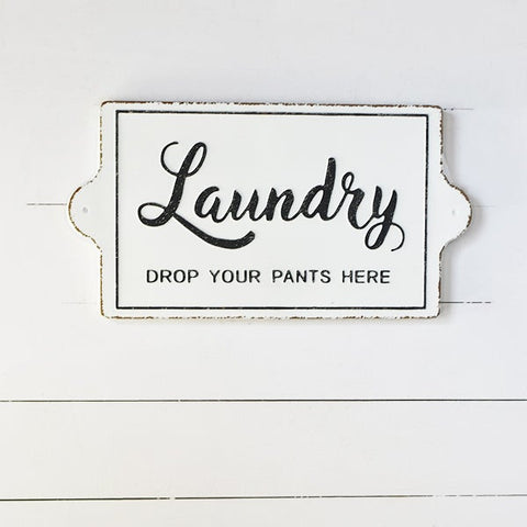 23" Tin Laundry Sign