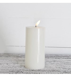 Wax Candle w/timer 6"