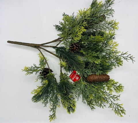 Mixed Pine Cypress Bush 18"