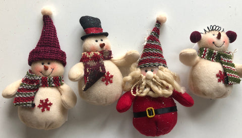 Country Plush Snowman/Santa 5"