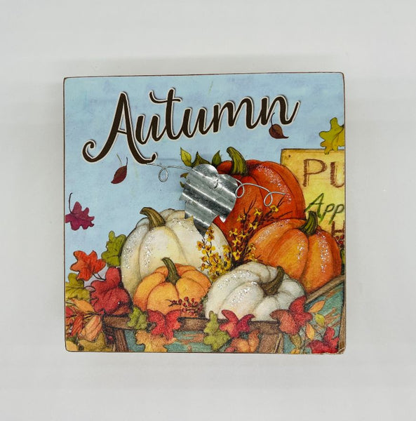 Autumn Block Sign 6"