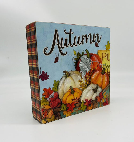 Autumn Block Sign 6"