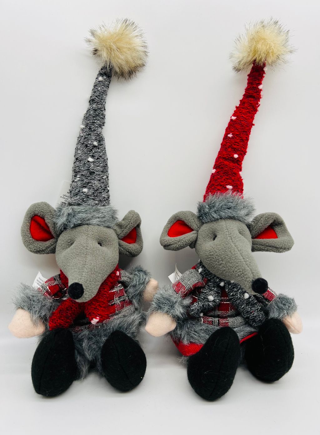 Holiday Plush Sitting Mouse