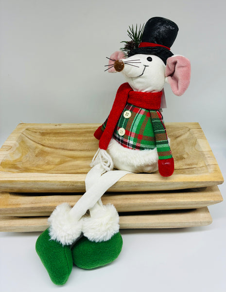 Plush Mouse with hanging legs 22"