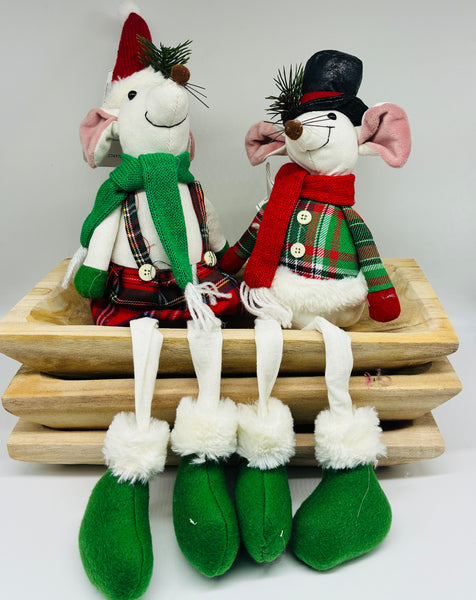 Plush Mouse with hanging legs 22"