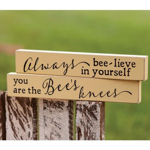 Bee Mini wood Block sign 6: