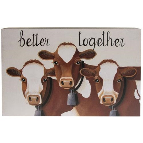 Cow Box Sign 13.75"