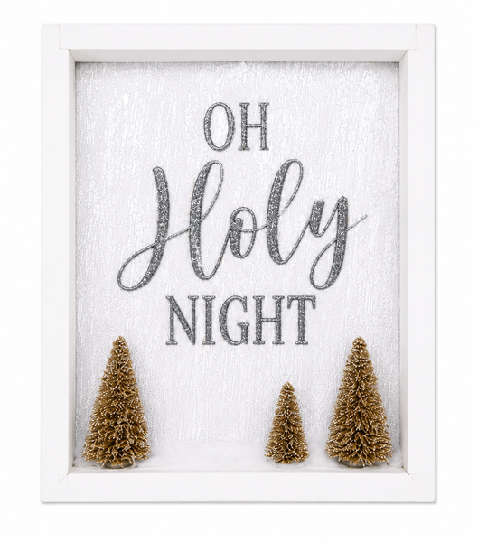 Joy to the World or Oh Holy Night Holiday Block Sign
