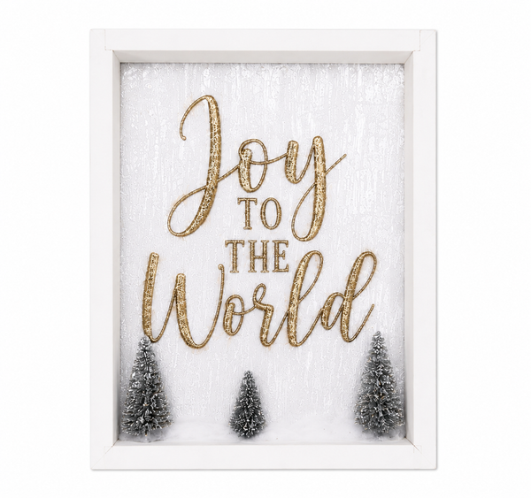 Joy to the World or Oh Holy Night Holiday Block Sign