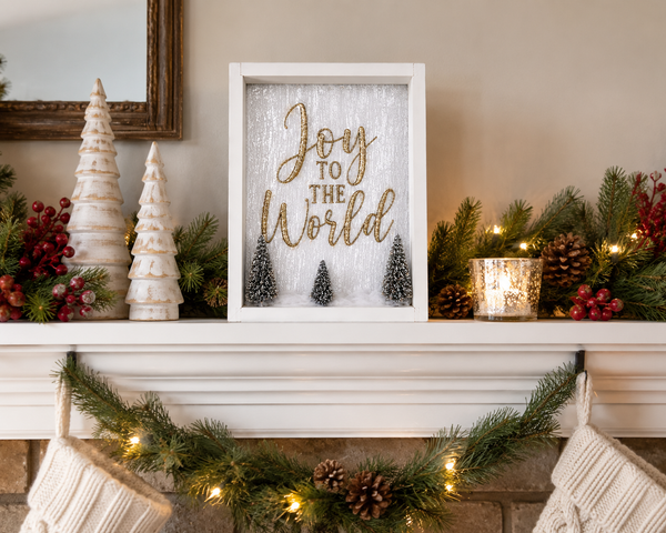 Joy to the World or Oh Holy Night Holiday Block Sign