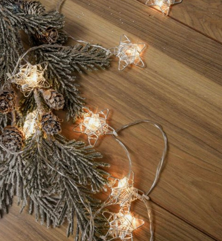 LED Star String lights with timer