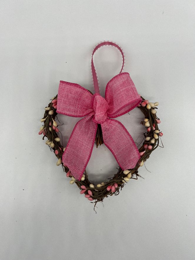 Valentines Berry Heart Wreath 6"