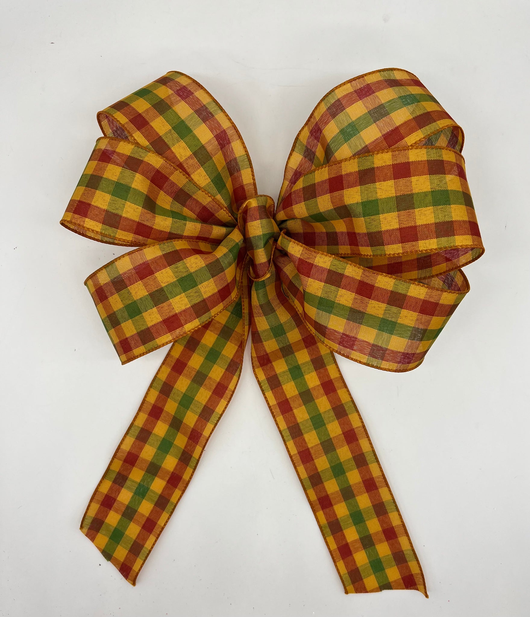 Fall Checked Bow 10"
