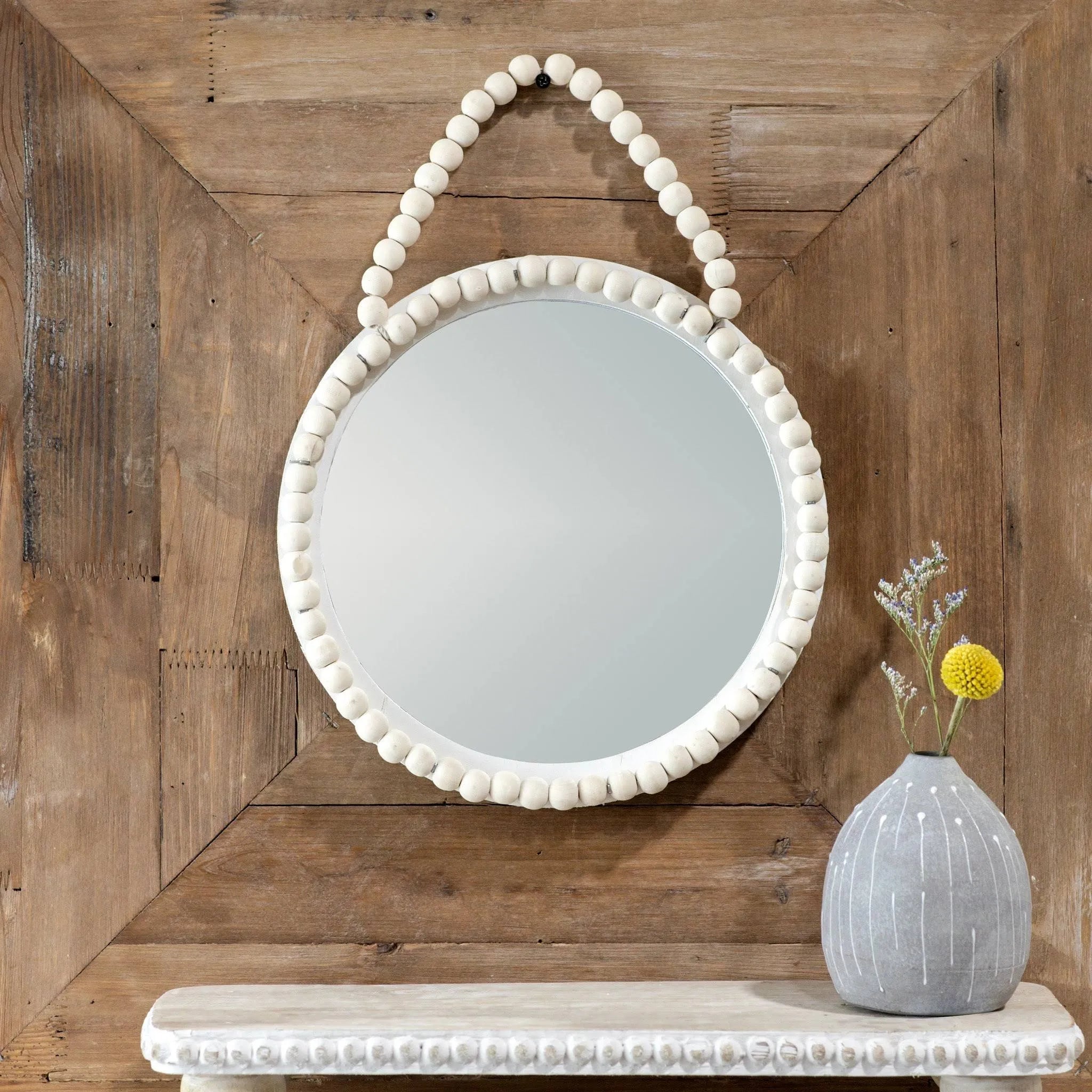 11" Beaded Mirror