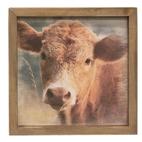 Cow Portrait Framed Print 12"