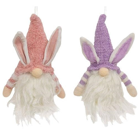 Gnome Easter Bunny Ornament 7.25"