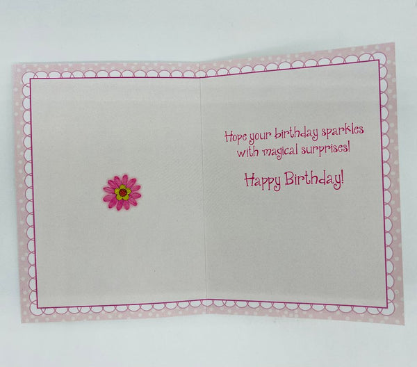 Happy birthday greeting card for girl