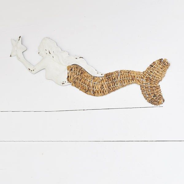 Tin & Woven Mermaid 36"