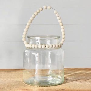 Large Glass Beaded Jar