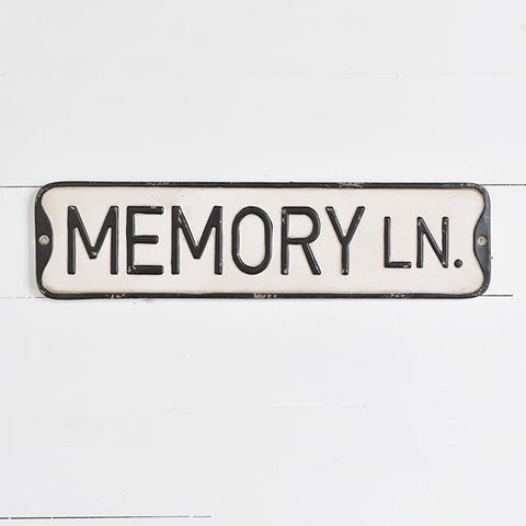 Memory Lane Street Sign 23"