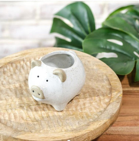 Ceramic Pig Planter 4.2"