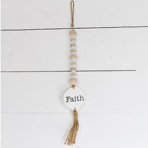 Faith Beaded Hanger 11" Long