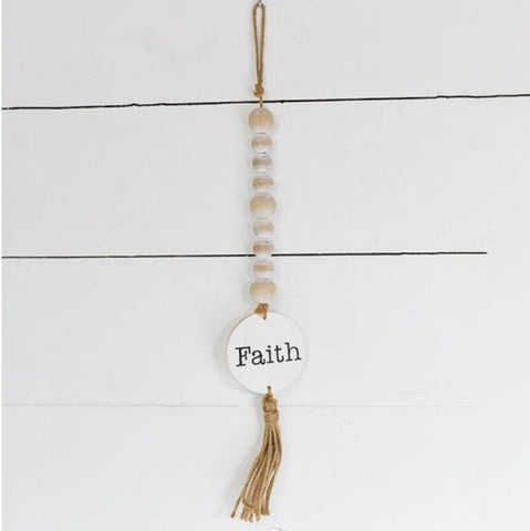 Faith Beaded Hanger 11" Long