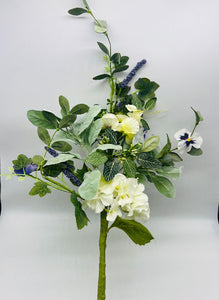 Pansy & Hydrangea Blossom Spray 33"