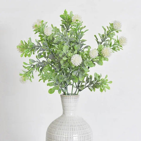 White & Green Flower Bunch 15"