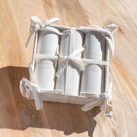 Towel Gift set Beige & White