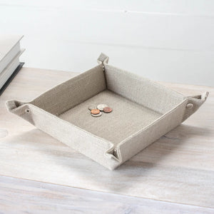 Tray Beige Jute 9"