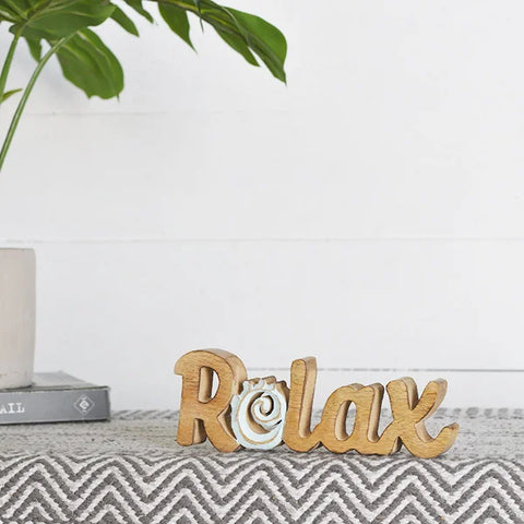 Relax Tabletop Beachy Sign 8"
