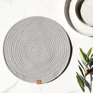 Placemat 13” Grey Round