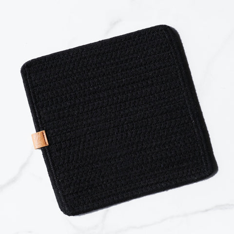 Hot Pad Square Black  8.25"