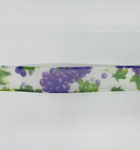Grapes & Leaves 1.5" x 10 Yard Wired Ribbon