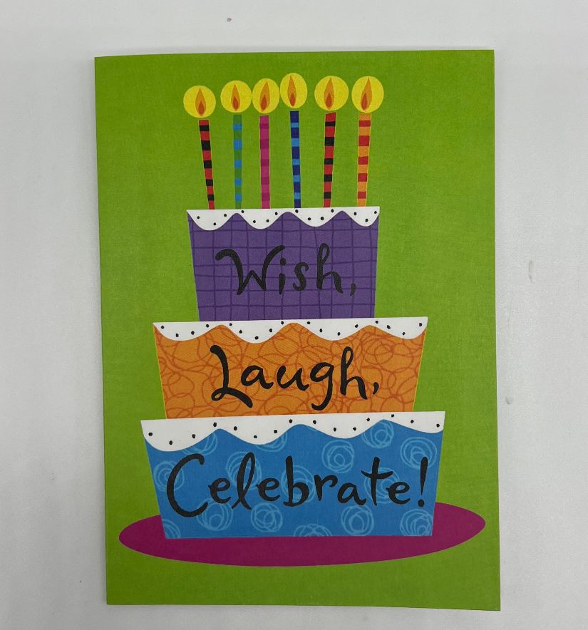 Birthday Greeting Card Wish Laugh Celebrate