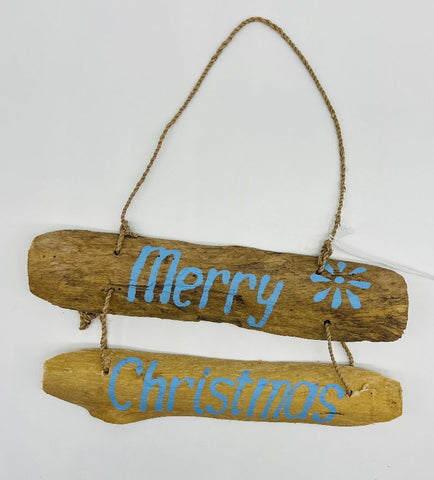 Merry Christmas Driftwood Hanging Decor