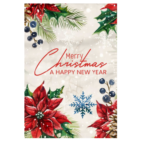 Merry Christmas & Happy New Year Garden flag