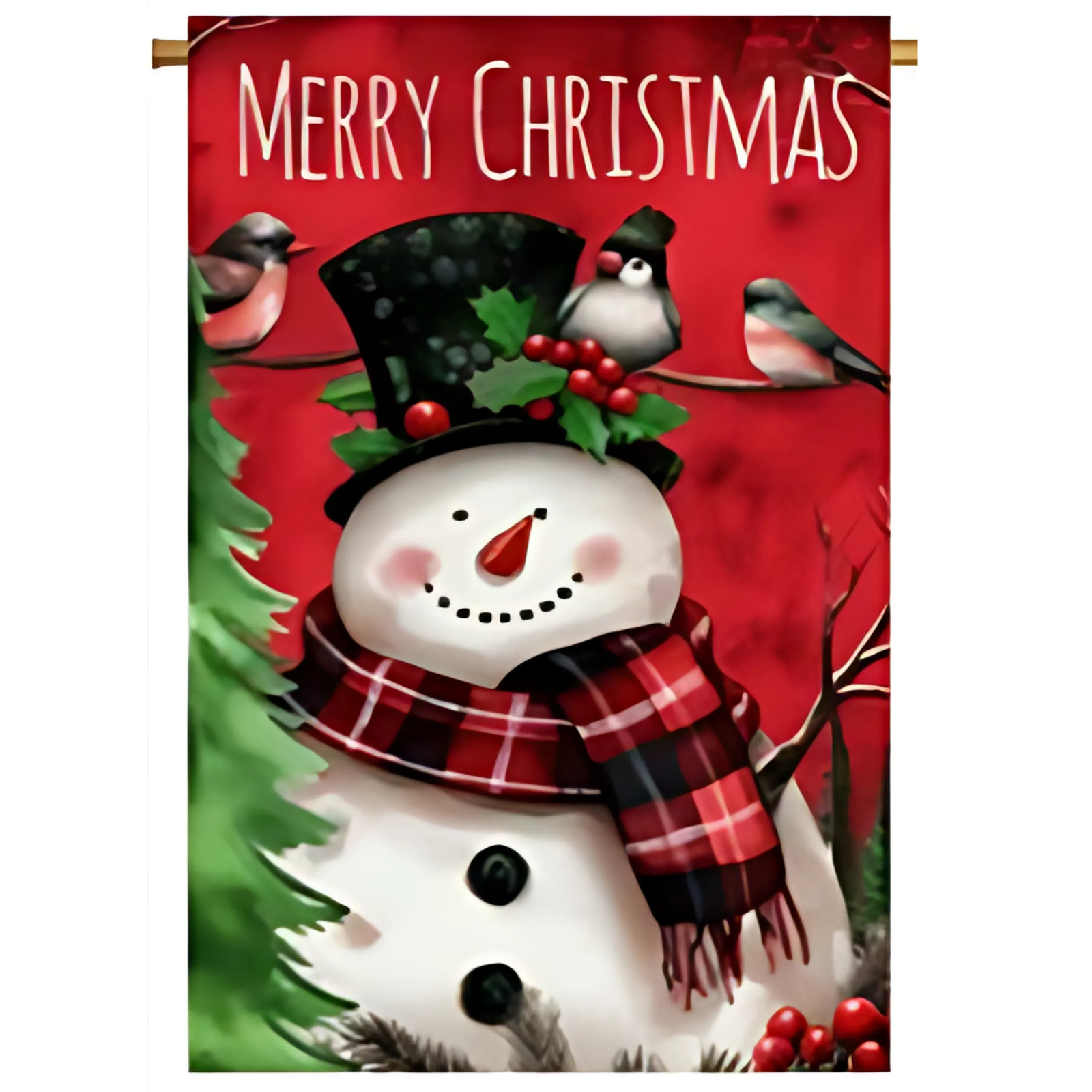 Merry Christmas Snowman Garden flag