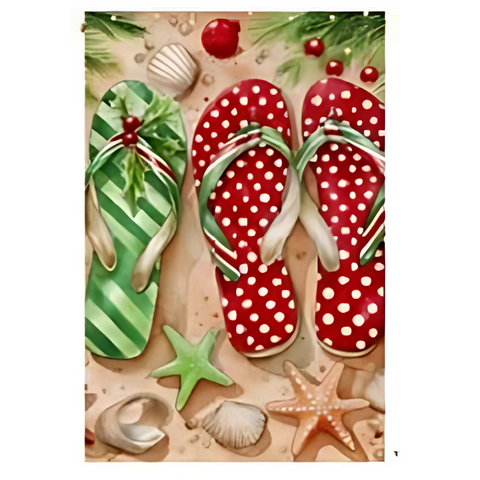 Christmas Flip-Flop Garden Flag
