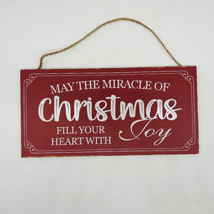Christmas Miracle Sign 12" x 6"