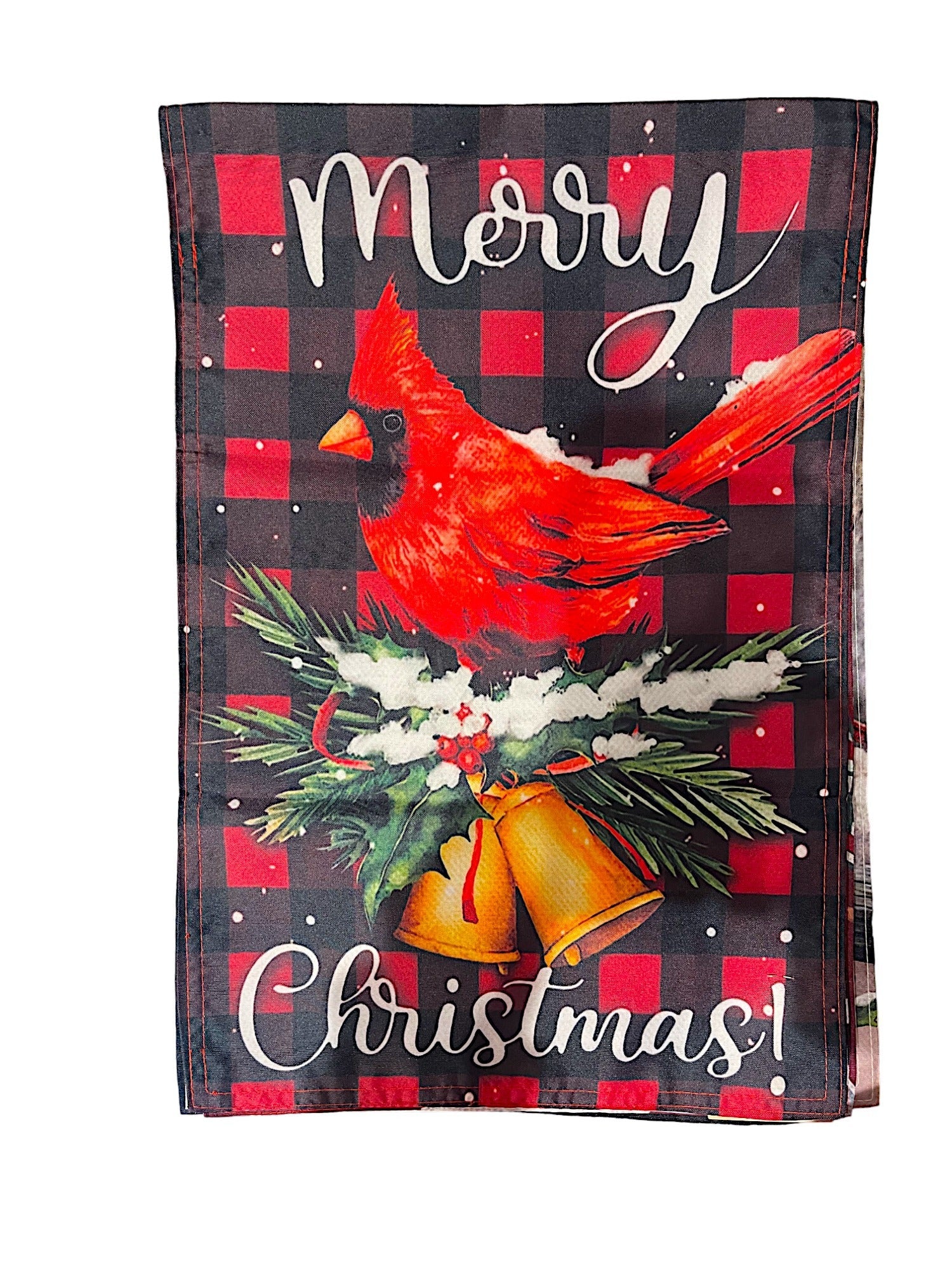 Merry Christmas Cardinal Garden Flag 12" x 18"