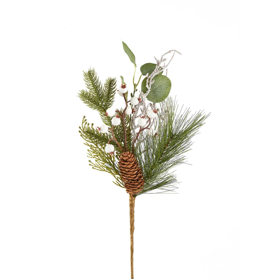 Pine & Berry Pick w/pinecones & greenery 15.5