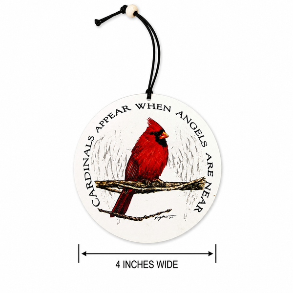 4" Cardinal Christmas Ornament | Red Bird Holiday Ornament | Rustic Winter Tree Decoration