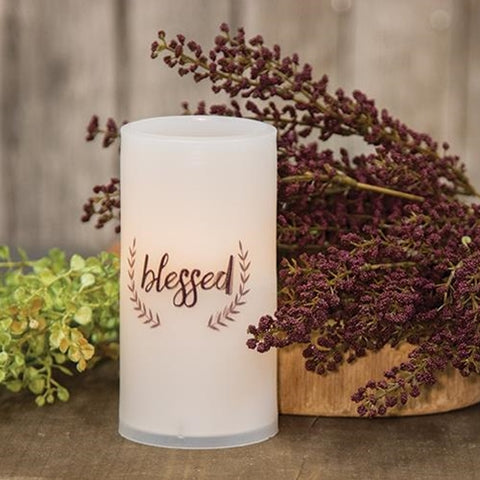 Blessed Pillar Candle 6"
