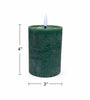Green LED Pillar Candle  | Real Wax Timer Candles | Mantel Decor | Farmhouse Candle Centerpiece