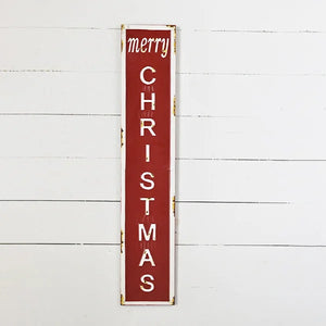Merry Christmas 3 Foot Metal Porch Sign