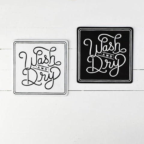 Wash/Dry Tin Sign 15" Metal
